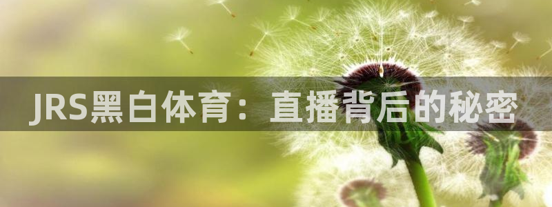 JRS黑白体育：直播背后的秘密